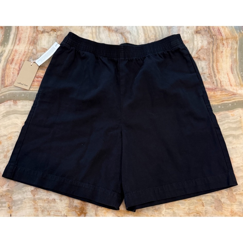 NWT Wilfred Free Nova Shorts Womens Black Elastic Waist Size M - Picture 1 of 7